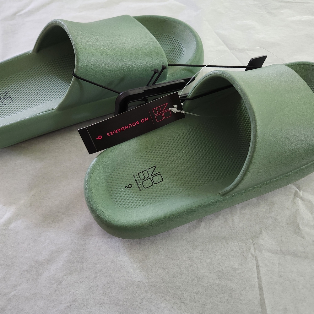 No Boundaries Sage Green Slide Sandals